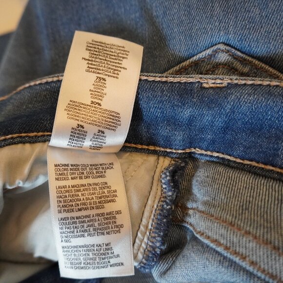 Mother Rambler Jeans Mid Rise Ankle Fray Blue Denim Wide Leg 24"x27" Size 24 - Picture 9 of 9